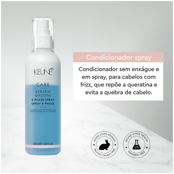 Spray Leave-in 2 Phase Keratin Smooth Keune 200ml - Image 2