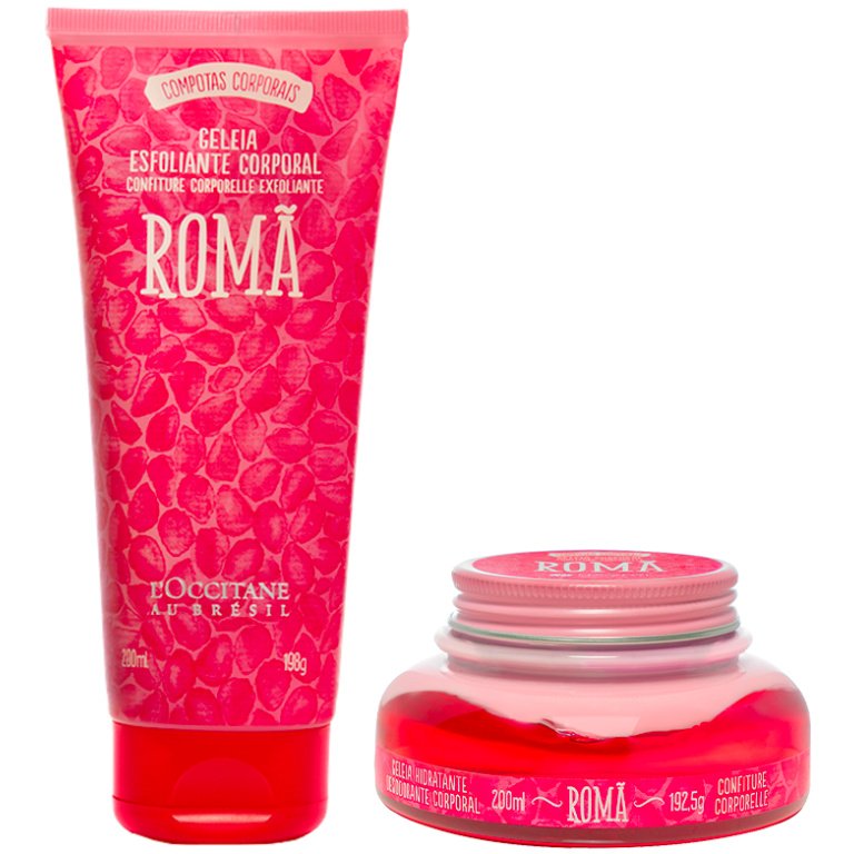 Kit Esfoliante Corporal 200ml + Geléia Hidratante 200ml Romã L'Occitane Au Brésil