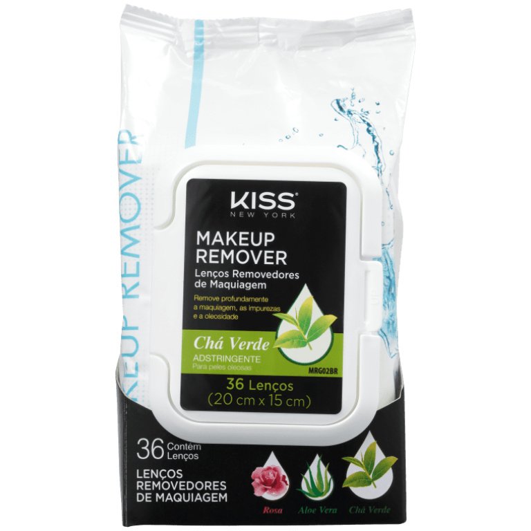 Lenço Demaquilante Chá Verde Kiss New York