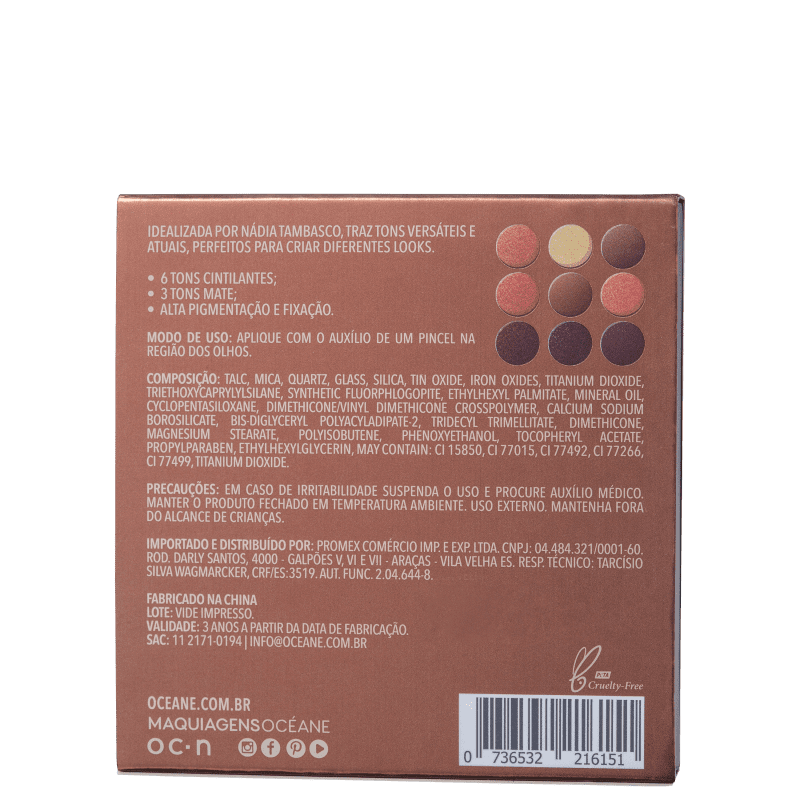 Paleta de Sombras To Go Nádia Tambasco Océane - Imagem 4