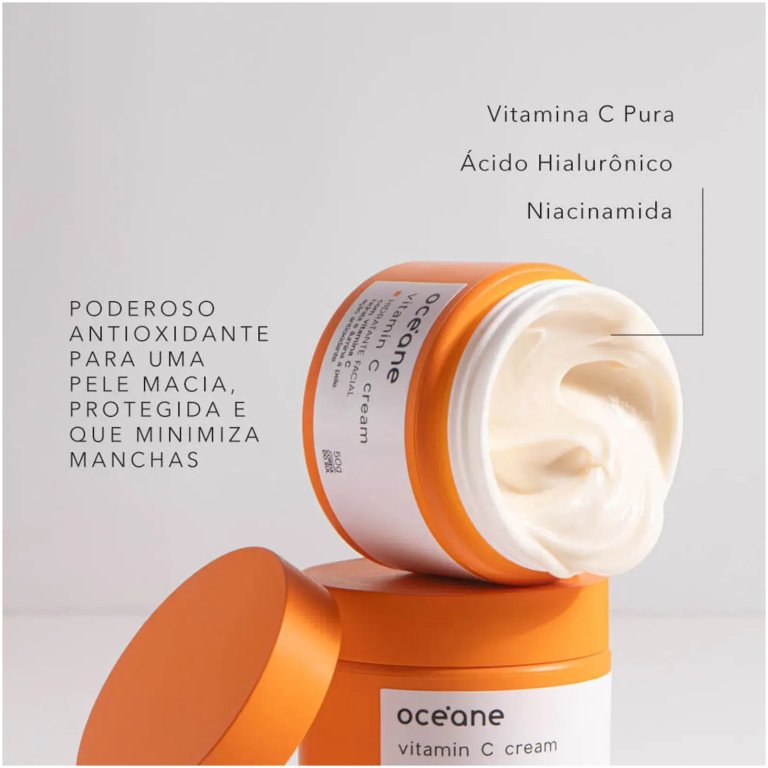 Creme Hidratante Facial Vitamin C Cream Océane 50g - Image 4