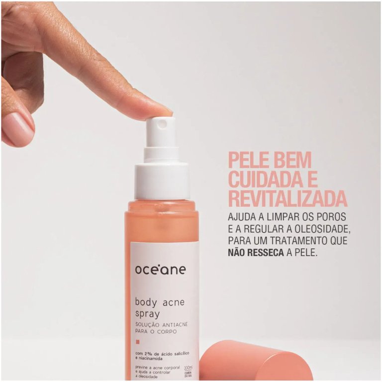 Body Acne Spray Solução Antiacne para o Corpo Océane 100ml - Image 4