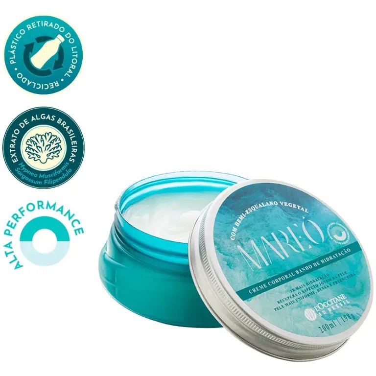 Creme Hidratante Corporal Banho de Mar Mareô L'Occitane Au Brésil 200ml