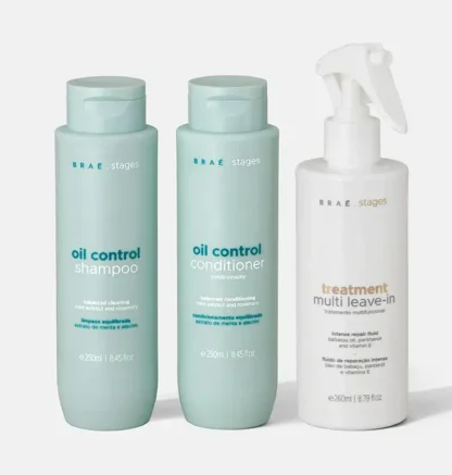 Kit Oil Control + Leave-in Stages Braé (3 Produtos)