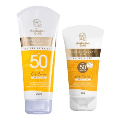 Kit Protetor Solar Corporal 200g + Protetor Solar Facial 50g FPS 50 Australian Gold (2 produtos) - Image 2