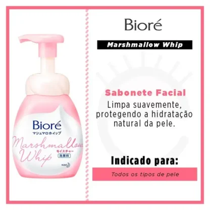 Sabonete Facial Marshmallow Whip Facial Cleansing Moisture Bioré 150ml - Image 2
