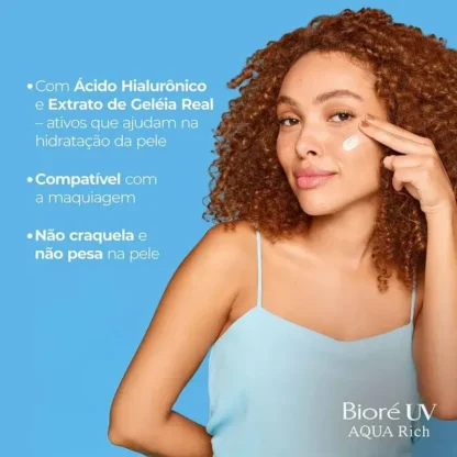 Protetor Solar Facial e Corporal UV Aqua Rich Watery Essence FPS50 Bioré 70g - Image 5