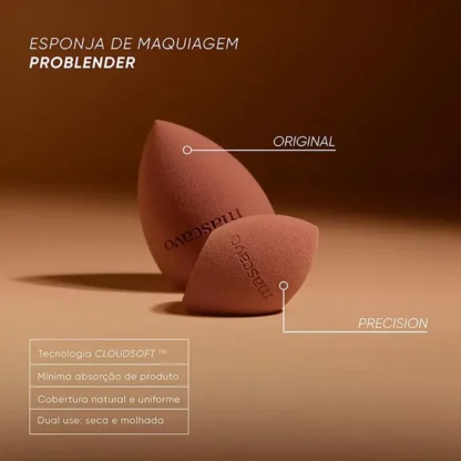 Esponja de Maquiagem Problender Precision Mascavo - Image 2