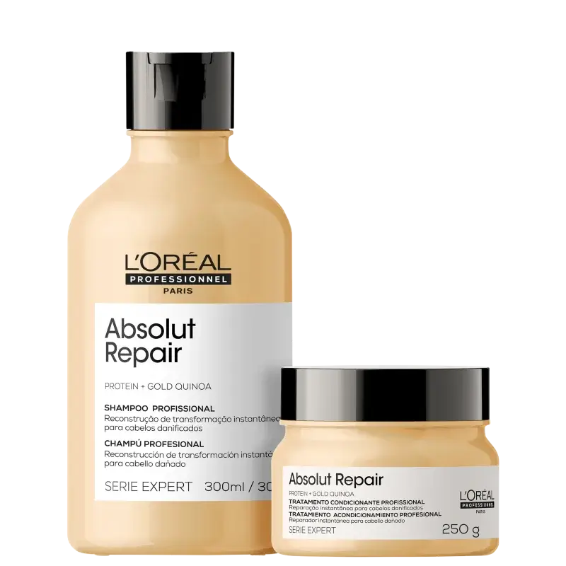 Kit Shampoo 300ml + Máscara 250g Serie Expert Absolut Repair Gold Quinoa L'Oréal Professionnel