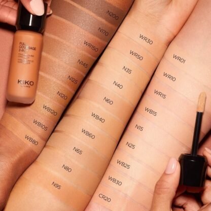 Base e Corretivo Full Coverage 2 in 1 Kiko Milano 25ml - Image 4
