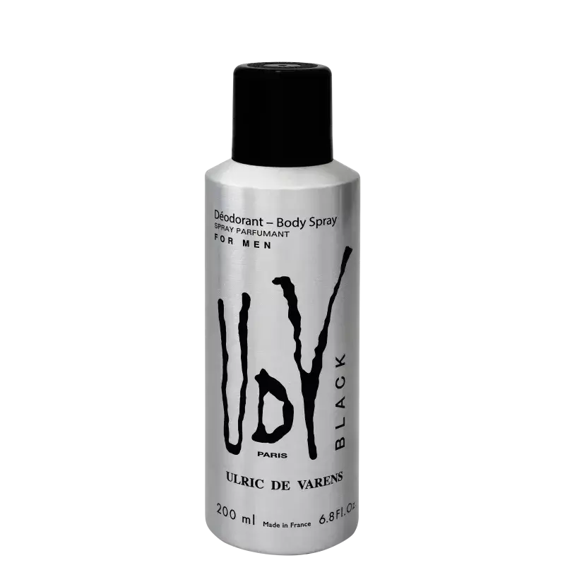 Body Spray Masculino Black Ulric de Varens UDV 200ml