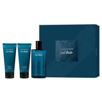 Kit Masculino Cool Water Davidoff Eau de Toilette 125ml + Gel de Banho 75ml + Pós Barba 75ml