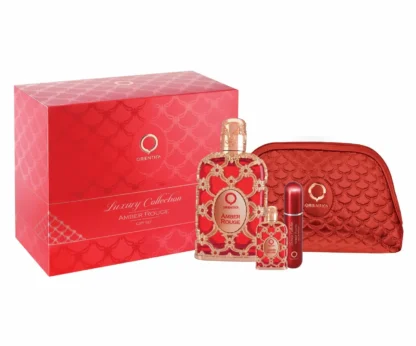 Kit Feminino Árabe Amber Rouge Orientica Eau de Parfum 80ml + Eau de Parfum 10ml + Necessaire