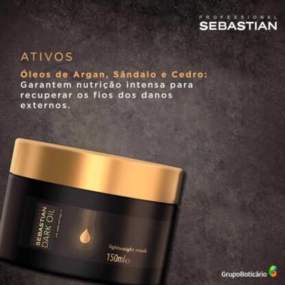 Máscara Capilar Dark Oil Sebastian Professional 150ml - Imagem 2