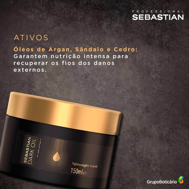 Máscara Capilar Dark Oil Sebastian Professional 150ml - Imagem 2