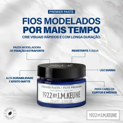 Pasta Modeladora Premier Paste 1922 by J. M. Keune 75ml - Image 2