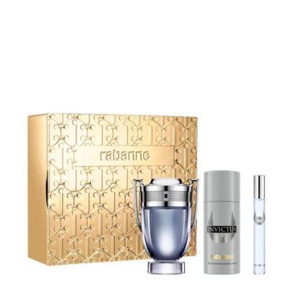 Kit Masculino Invictus Rabanne Eau de Toilette 100ml + Desodorante 150ml + Travel Size 10ml