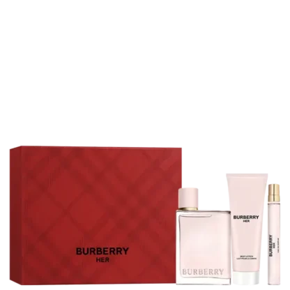 Kit Feminino Her Burberry Eau de Parfum 100ml + Loção Corporal 75ml + Travel Size 10ml