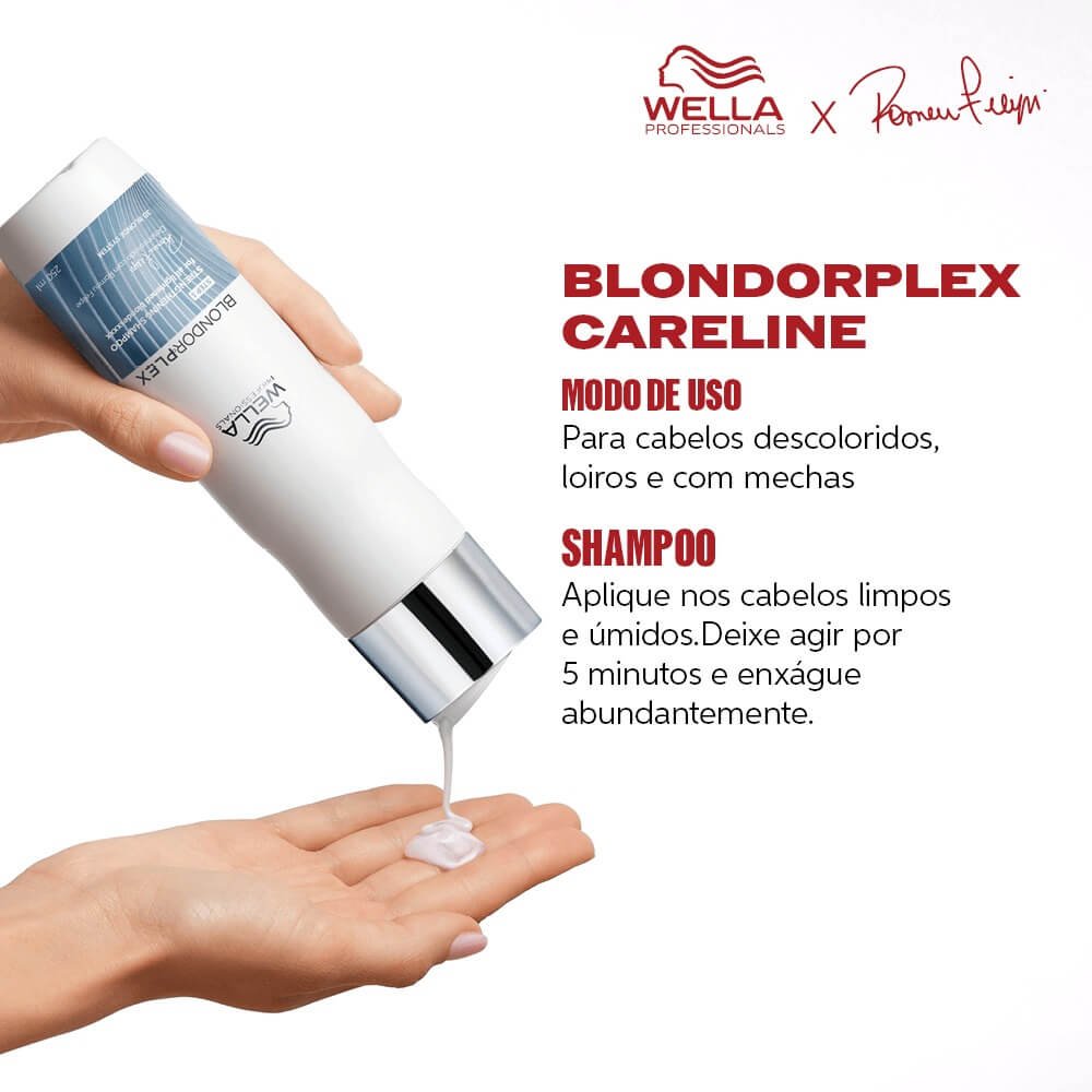 Shampoo Fortificante Blondorplex Wella Professionals 250ml - Imagem 2