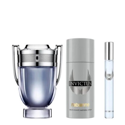 Kit Masculino Invictus Rabanne Eau de Toilette 100ml + Desodorante 150ml + Travel Size 10ml - Image 2