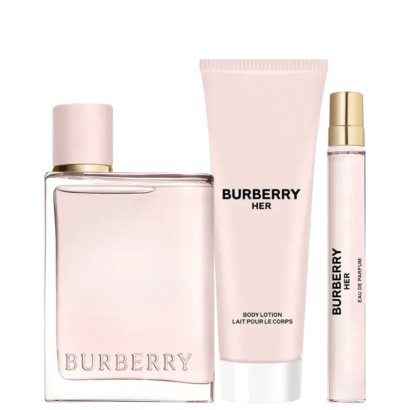Kit Feminino Her Burberry Eau de Parfum 100ml + Loção Corporal 75ml + Travel Size 10ml - Imagem 2