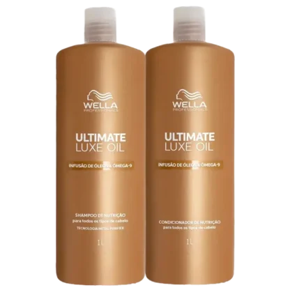 Kit Shampoo 1 Litro + Condicionador 1 Litro Ultimate Luxe Oil Wella Professionals