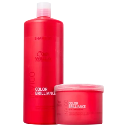 Kit Shampoo 1 Litro + Máscara 500ml Invigo Color Brilliance Wella Professionals