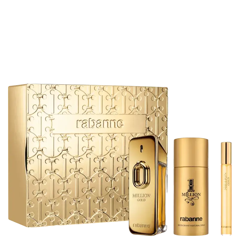 Kit Masculino Million Gold Rabanne Eau de Parfum Intense 100ml