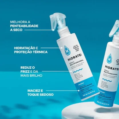 Kit Shampoo 250ml + Condicionador 200ml + Spray Leave-in 250ml Hidratei - Imagem 2