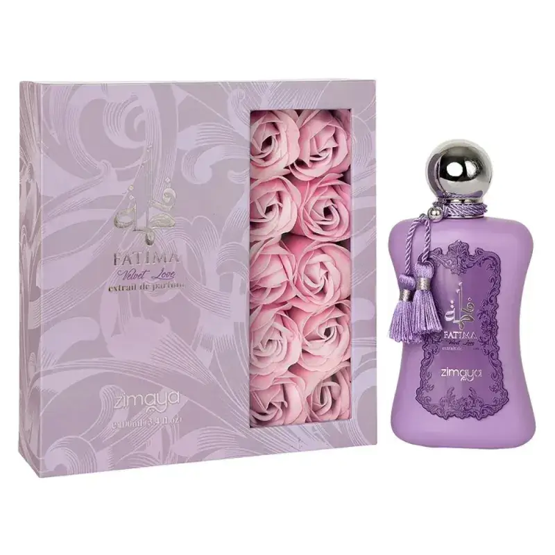 Perfume Feminino Árabe Fatima Velvet Love Zimaya Extrait de Parfum 100ml - Imagem 2