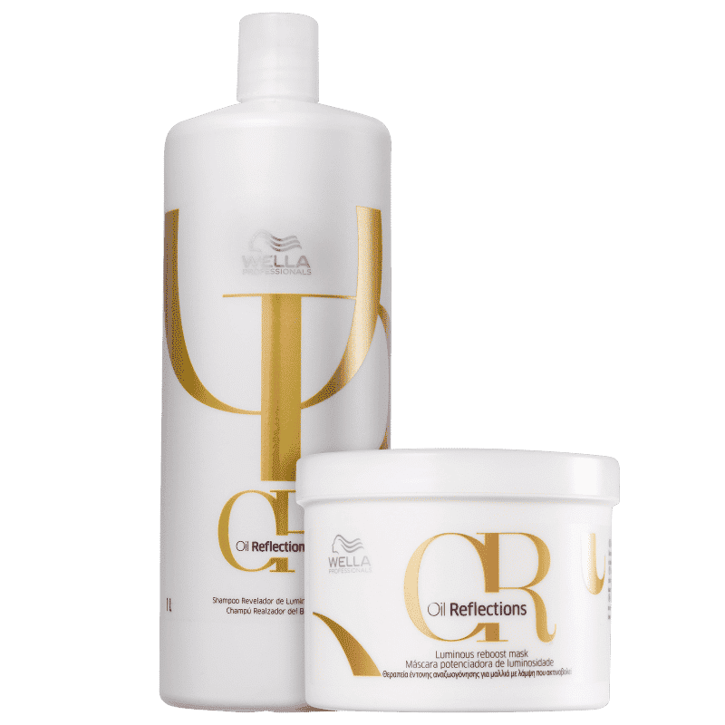 Kit Shampoo 1 Litro + Máscara 500ml Oil Reflections Wella Professionals