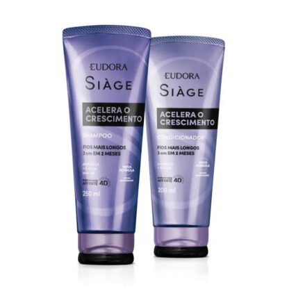 Kit Shampoo 250ml + Condicionador 200ml Acelera Crescimento Siàge Eudora