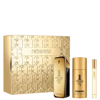 Kit Masculino 1 Million RABANNE Eau de Toilette 100ml + Gel de Banho 100ml + Travel Size 10ml
