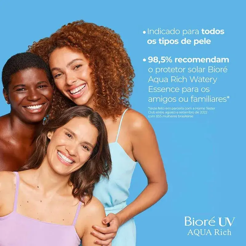 Protetor Solar Facial e Corporal UV Aqua Rich Watery Essence FPS50 Bioré 70g - Imagem 3