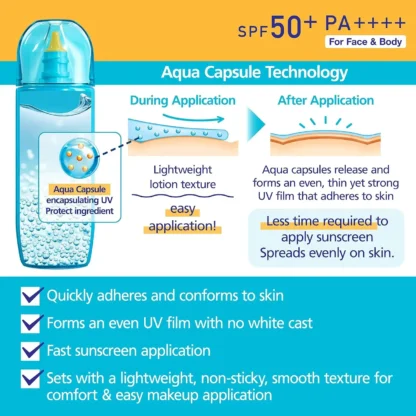 Protetor Solar Facial UV Aqua Rich Aqua Protect Lotion FPS50 Bioré 70ml - Imagem 3