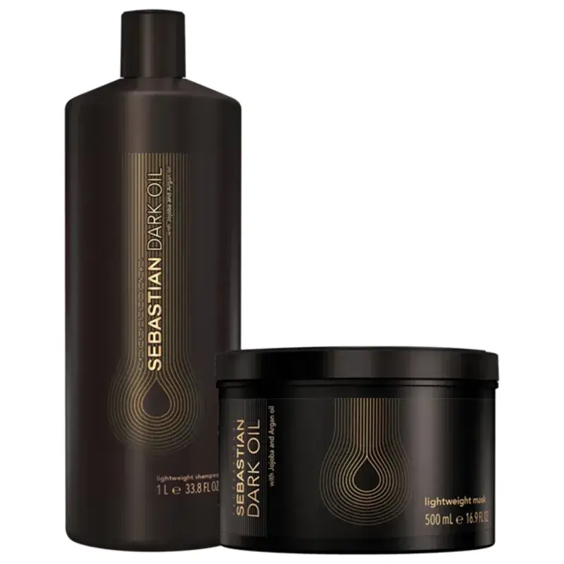Kit Shampoo 1L + Máscara 500ml Dark Oil Sebastian