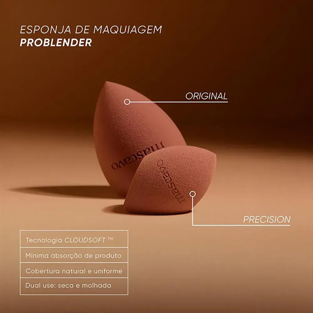 Esponja de Maquiagem Problender Precision Mascavo - Imagem 3