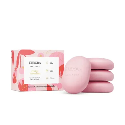 Kit Sabonete em Barra Frutas Vermelhas Instance Eudora 4x80g