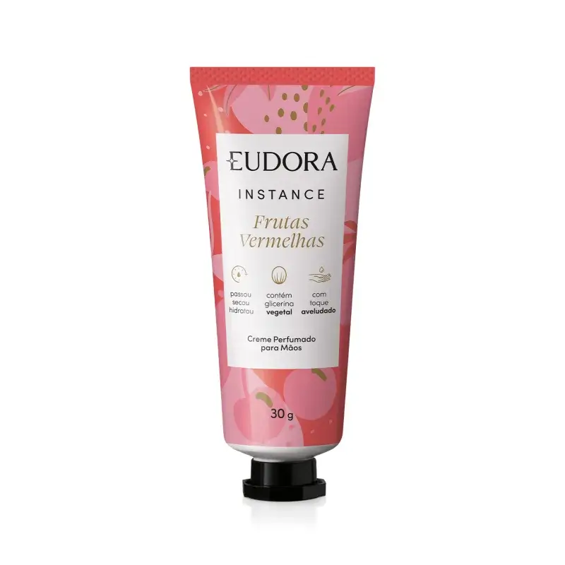 Creme Hidratante para Mãos Frutas Vermelhas Eudora Instance 30g