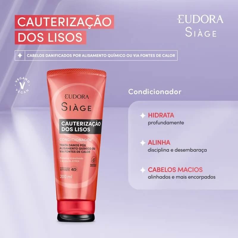 Condicionador Cauterização dos Lisos Siàge Eudora 200ml - Imagem 2