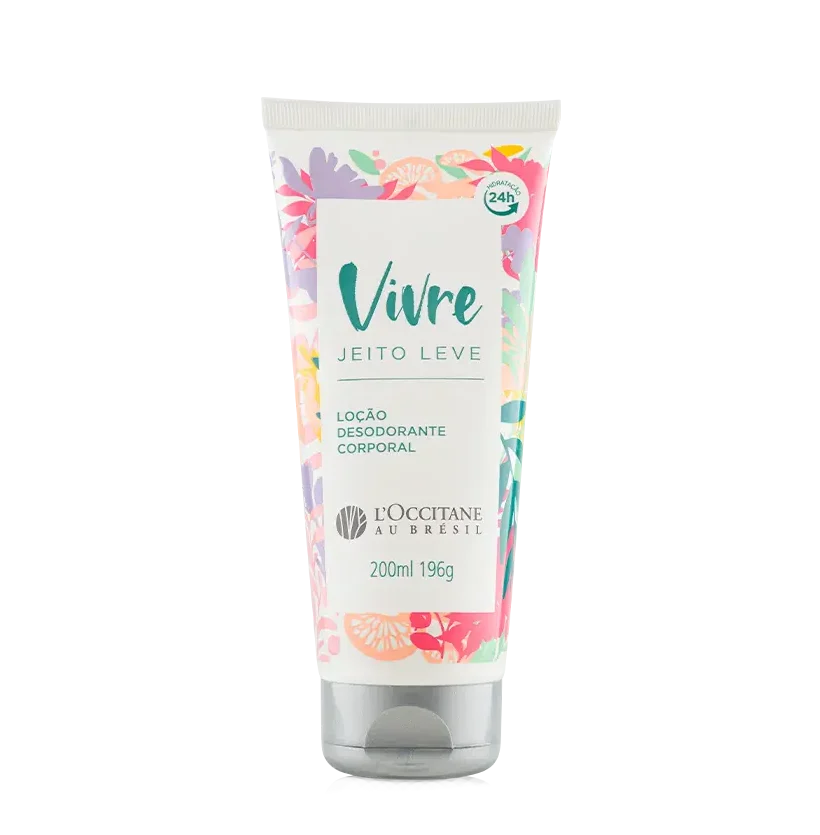 Loção Hidratante Corporal Vivre Jeito Leve L'Occitane Au Brésil 200ml