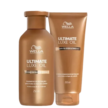 Kit Shampoo 250ml + Condicionador 200ml Ultimate Luxe Oil Wella Professionals