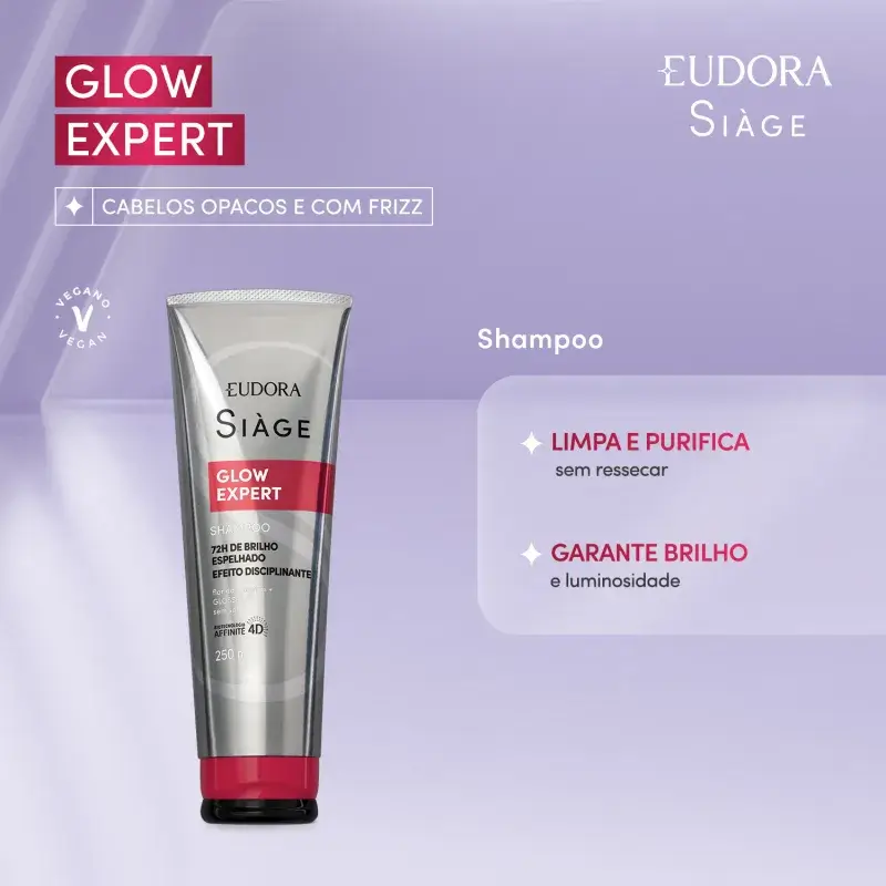 Shampoo Glow Expert Siàge Eudora 250ml - Imagem 2