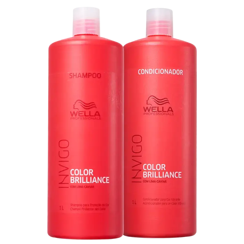 Kit Shampoo 1 Litro + Condicionador 1 Litro Invigo Color Brilliance Wella Professionals
