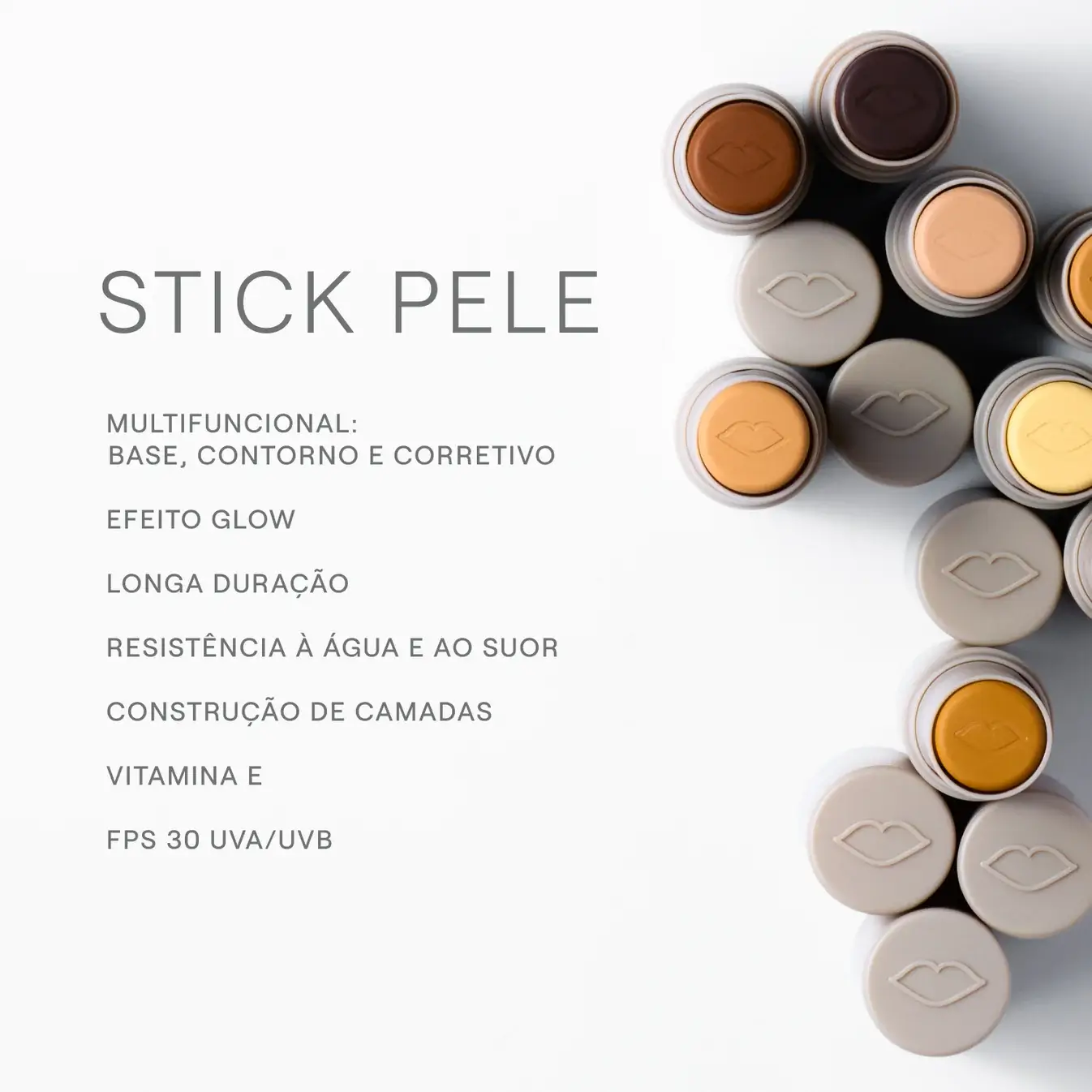 Base, Corretivo e Contorno Stick Pele Multifuncional Boca Rosa 12g - Imagem 4