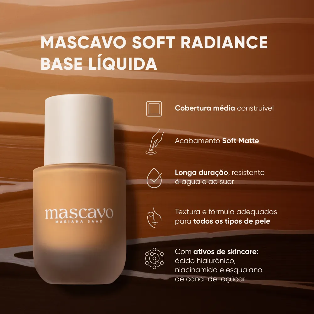 Base Líquida Soft Radiance Mascavo 30ml - Imagem 2