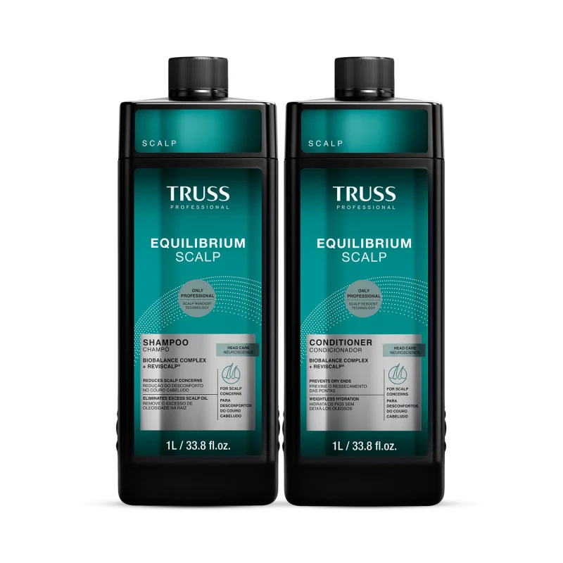 Kit Shampoo 1 Litro + Condicionador 1 Litro Equilibrium Scalp Truss
