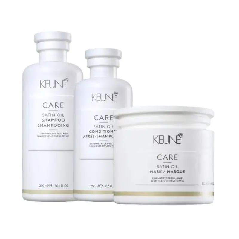 Kit Shampoo 300ml + Condicionador 250ml + Máscara 200ml Satin Oil Keune