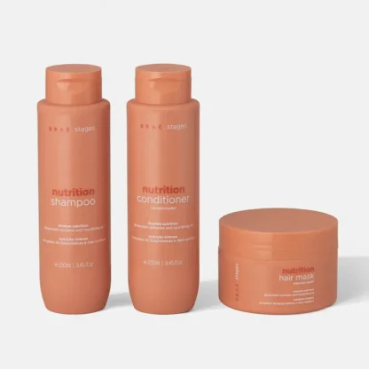 Kit Shampoo 250ml + Condicionador 250ml + Máscara 200g Nutrition Stages Braé