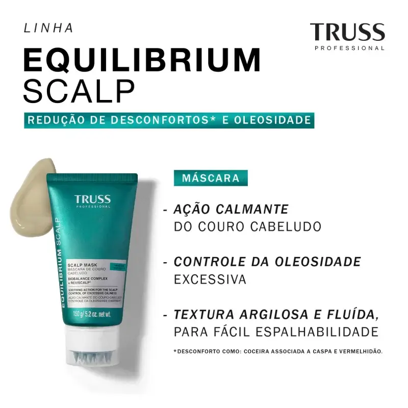 Máscara Couro Cabeludo Equilibrium Scalp Truss 150g - Imagem 4